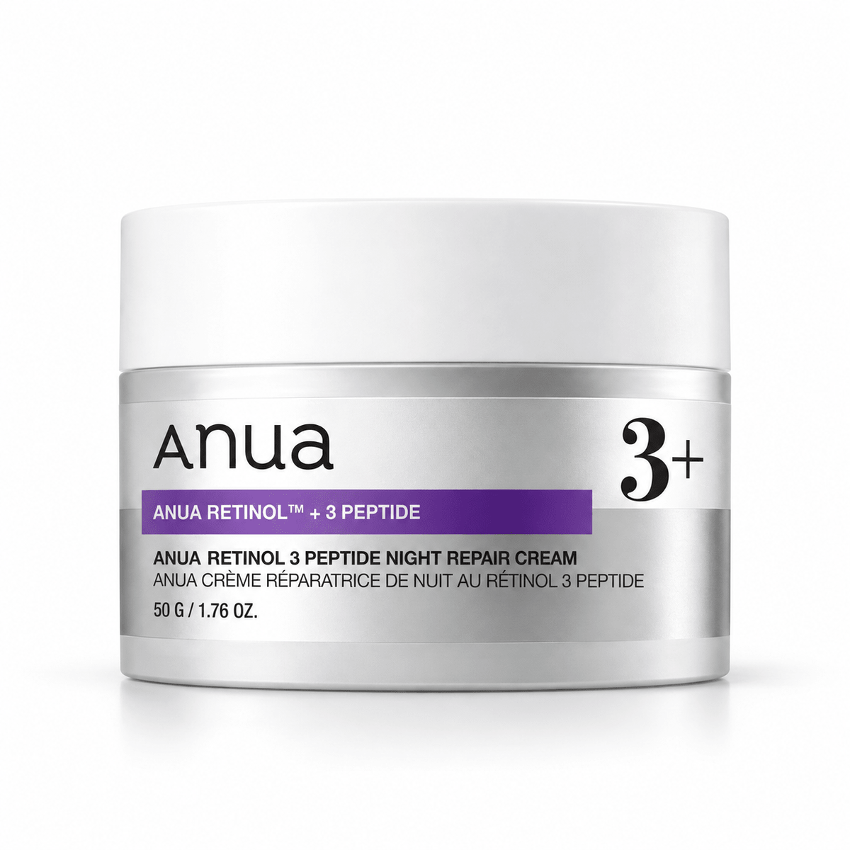 Anua Retinol 3 Peptide Night Repair Cream 50g jar