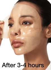 Official Anua Rice 70 Glow Collagen Mask transparent hydrogel appearance after 3 to 4 hours