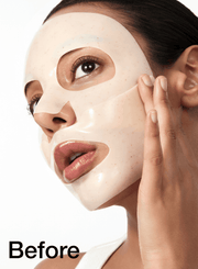 Official Anua Rice 70 Glow Collagen Mask opaque hydrogel appearance before extended wear