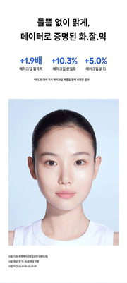 LANEIGE Water Bank Blue Tone-Up Sunscreen: Makeup adhesion, uniformity and brightness comparisons with complete test conditions (official Korean panel)