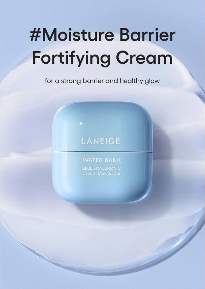LANEIGE Water Bank Pepta-Panthenol Cream Moisturizer official information: #Moisture Barrier Fortifying Cream for a strong barrier and healthy glow