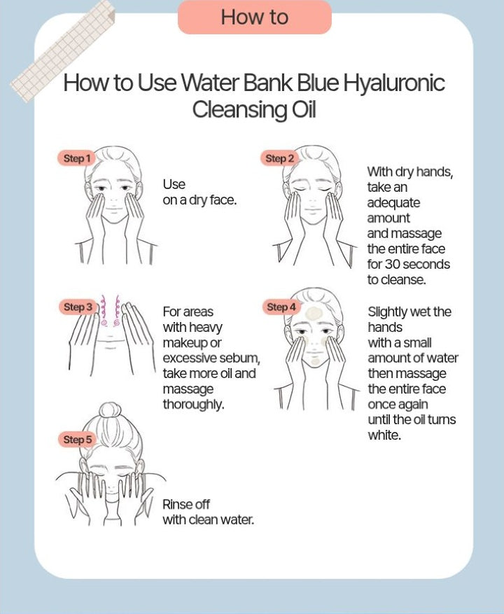 LANEIGE Water Bank Blue Hyaluronic Cleansing Oil official how to