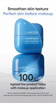 LANEIGE Water Bank Blue Hyaluronic Intensive Moisturizer official makeup study