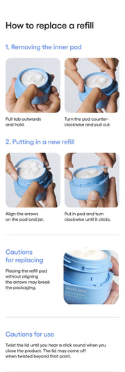 LANEIGE Water Bank Blue Hyaluronic Intensive Moisturizer official refill how to