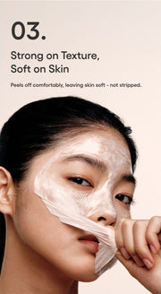 LANEIGE Balance Mode Pore Polishing Peel-Off Mask official panel: 03. Strong on Texture, Soft on Skin Peels off comfortably, leaving skin soft - not stripped.