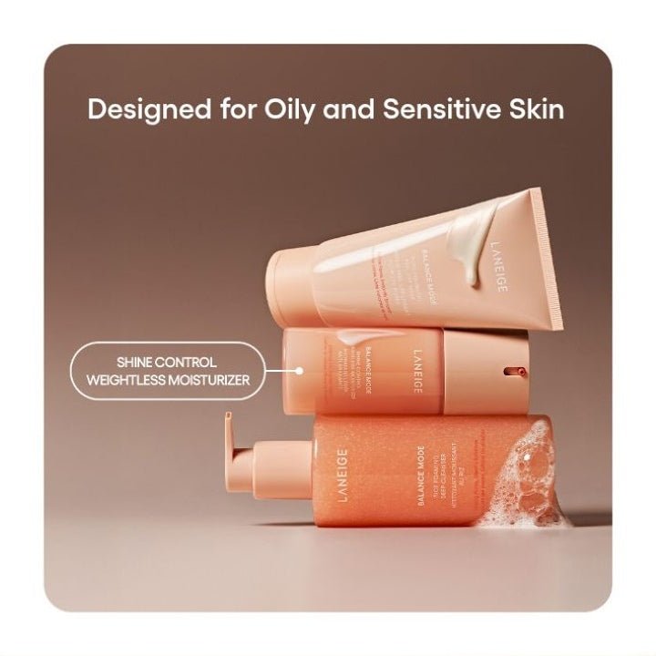 LANEIGE Balance Mode Shine Control Weightless Moisturizer official panel: Designed for Oily and Sensitive Skin