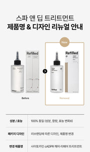 Refilled Treatment unchanged formula and packaging renewal notice in Korean