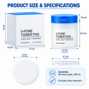 0-Pore Exfoliating Toner Pads with AHA + BHA