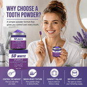 5D White Purple Cleaning Teeth Powder