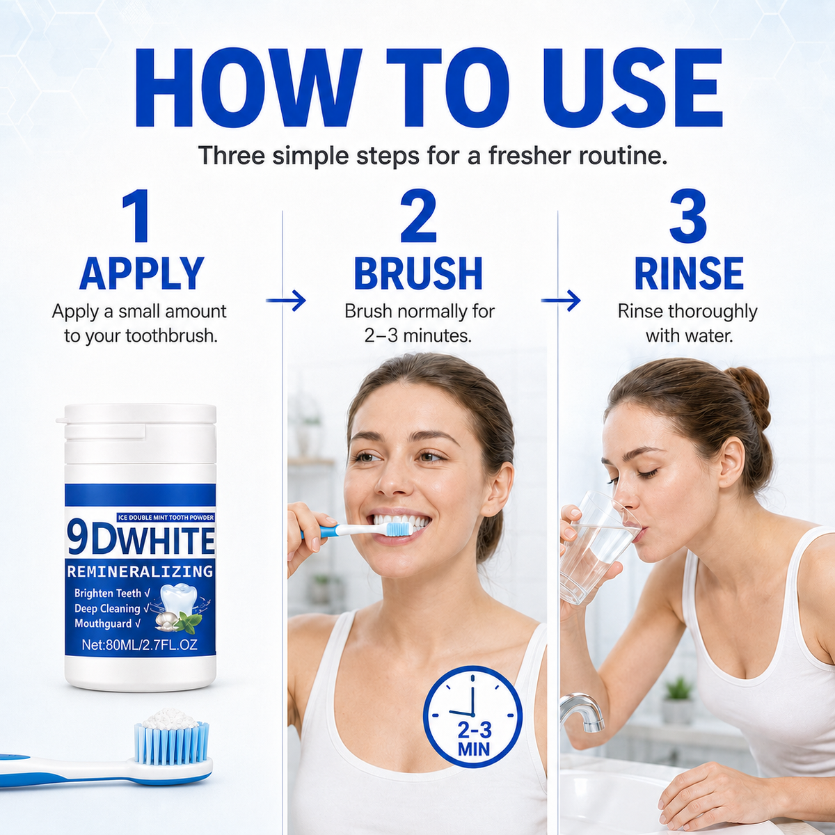 9D Teeth Whitening Powder