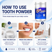 5D White Teeth Whitening Powder - Mint