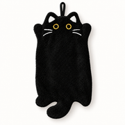 Black Cat Hanging Hand Towel for Bathroom & Kitchen