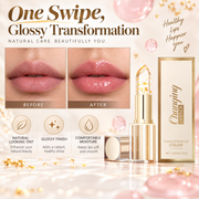 Transferproof Color-Changing Lipstick & Lip Tint with Gold Flakes