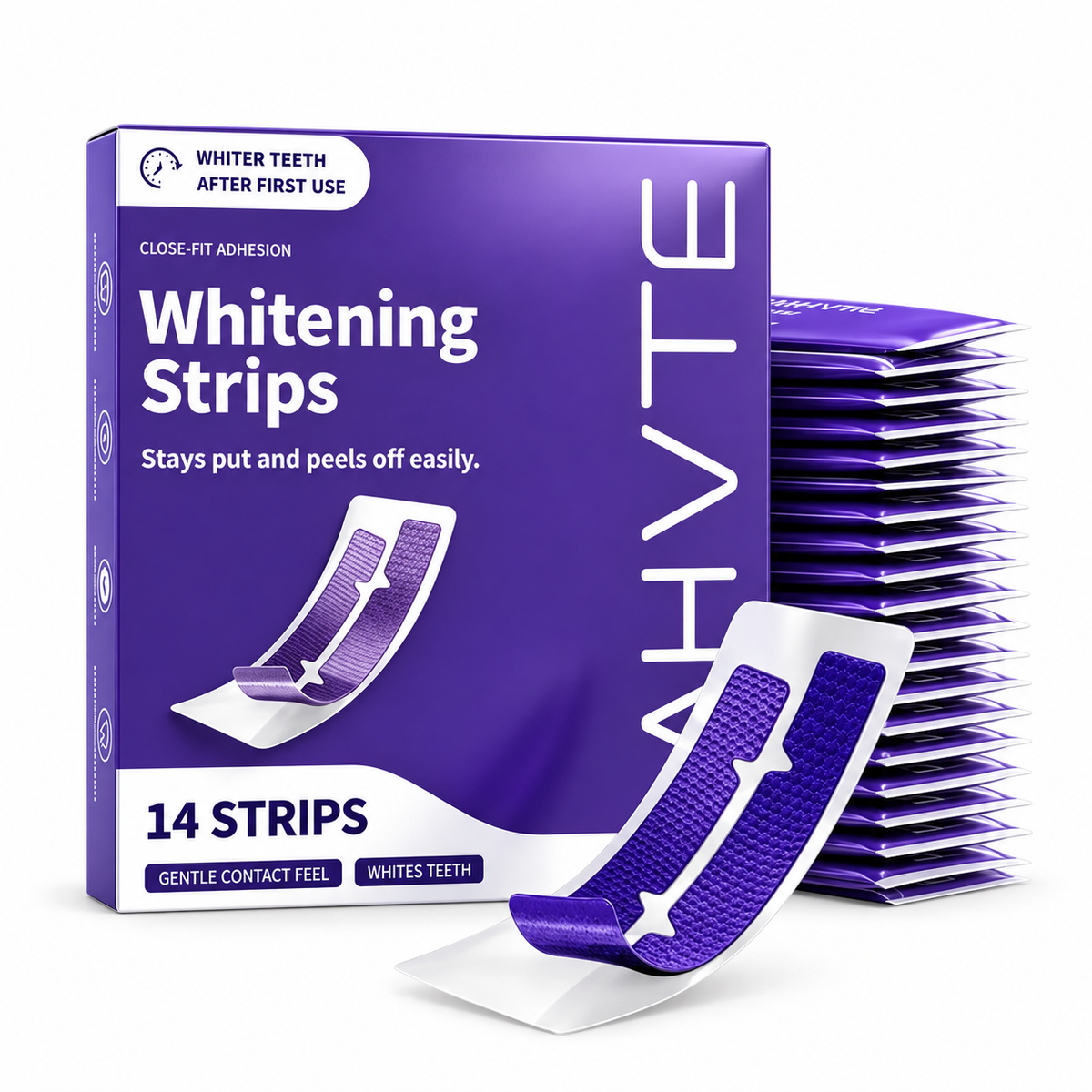 Purple Teeth Whitening Strips, 14 CT