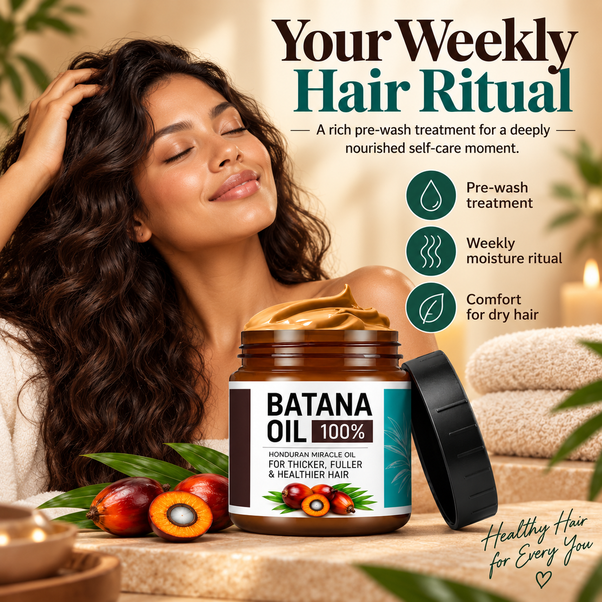 Raw Batana Oil for Hair – 100% Pure Batana Oil Paste