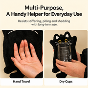 Black Cat Hanging Hand Towel for Bathroom & Kitchen