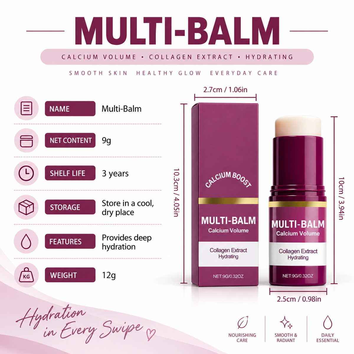 Calcium Volume Multi Balm Stick for Face & Eyes
