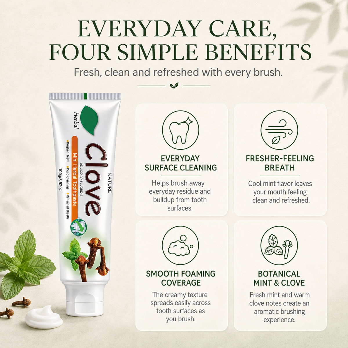 Clove Mint Herbal Toothpaste