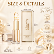 Transferproof Color-Changing Lipstick & Lip Tint with Gold Flakes