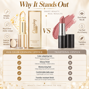Transferproof Color-Changing Lipstick & Lip Tint with Gold Flakes