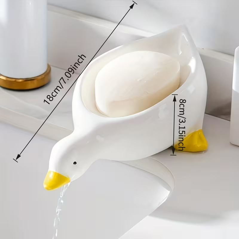 Duck Self-Draining Soap Dish Holder