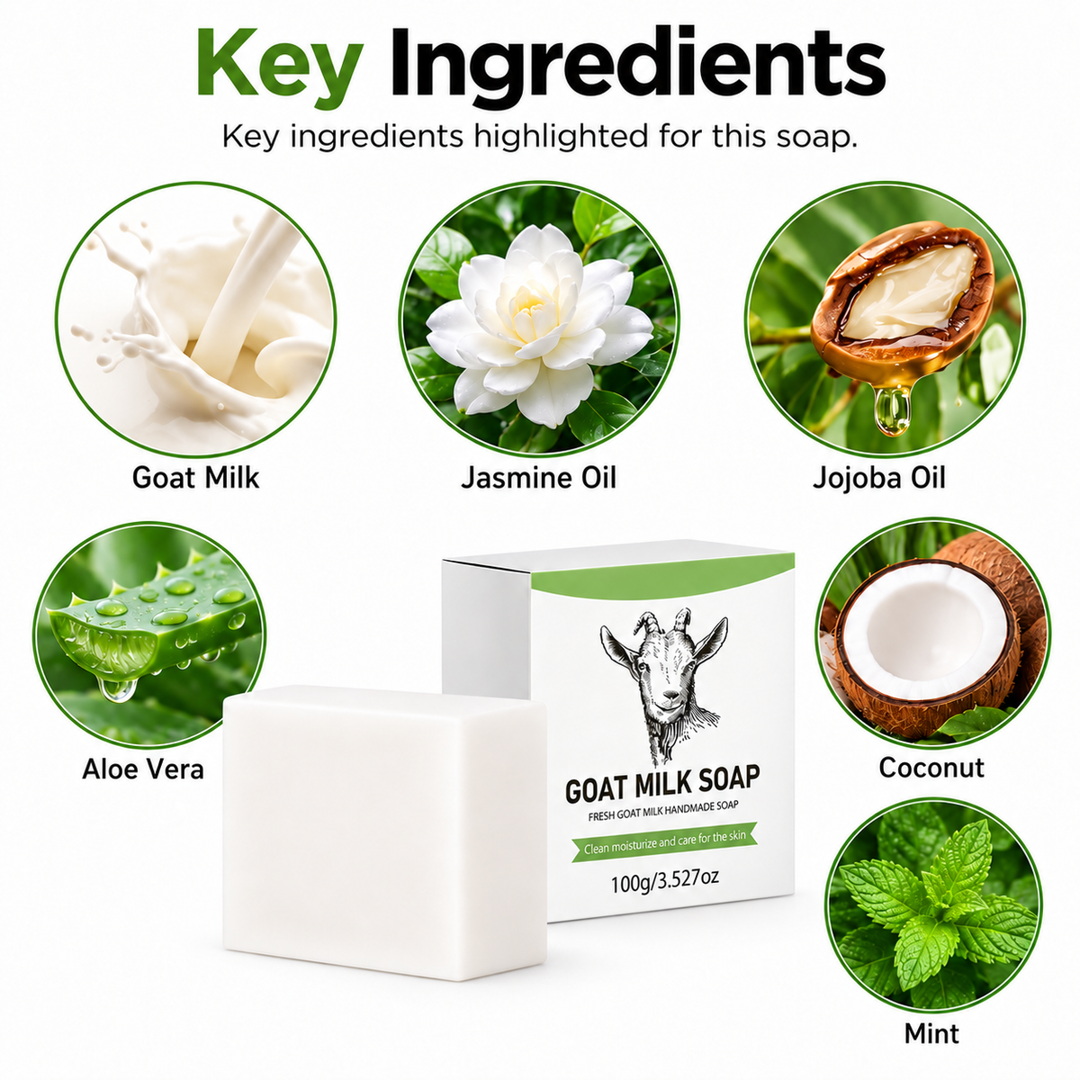 Goat Milk Soap Bar for Face & Body