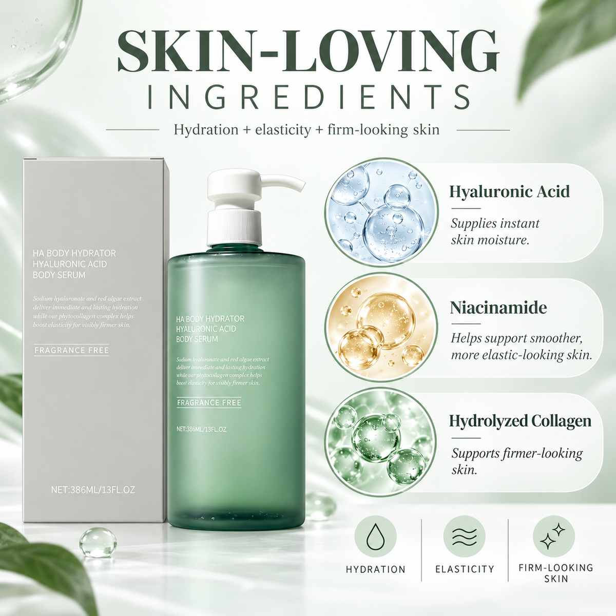 HA Body Hydrator Hyaluronic Acid Body Serum for Dry Skin
