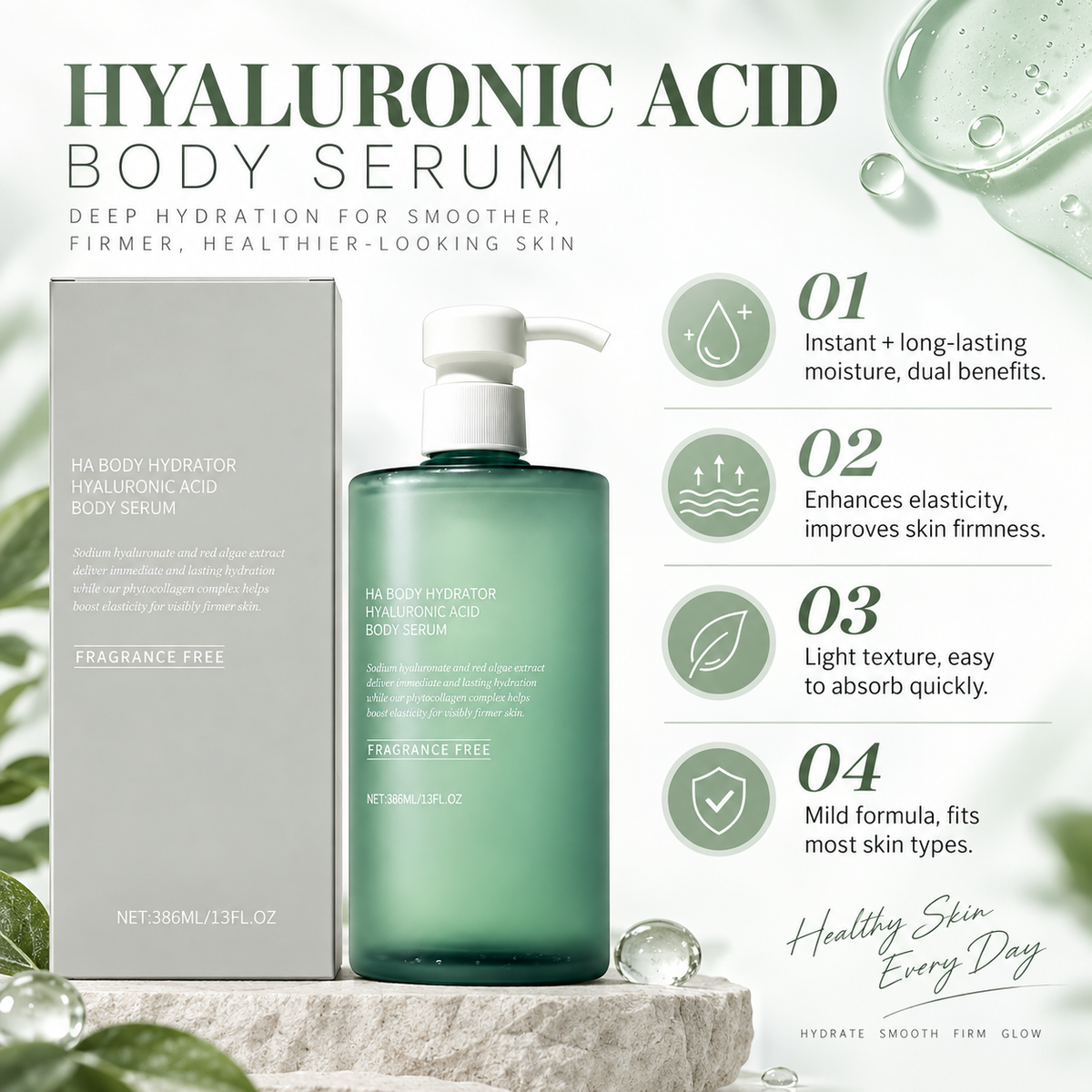 HA Body Hydrator Hyaluronic Acid Body Serum for Dry Skin