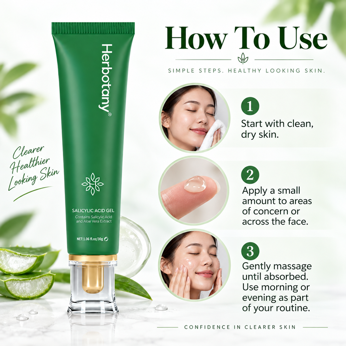 Salicylic Acid Gel for Face with Aloe Vera