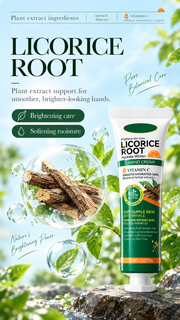 Brightening Hand Cream for Dry Hands with Licorice Root  & Vitamin C