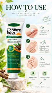 Brightening Hand Cream for Dry Hands with Licorice Root  & Vitamin C