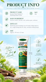Brightening Hand Cream for Dry Hands with Licorice Root  & Vitamin C