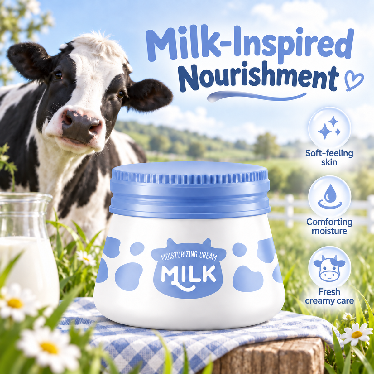Milk Moisturizer for Face with Hyaluronic Acid & Niacinamide