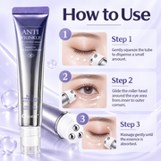 Anti-Wrinkle Retinol Eye Cream with Triple Roller