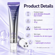 Anti-Wrinkle Retinol Eye Cream with Triple Roller