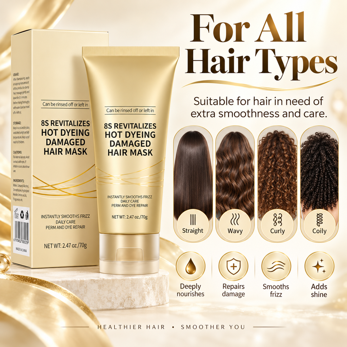 8S Revitalizes Hot Dyeing Damaged Hair Mask
