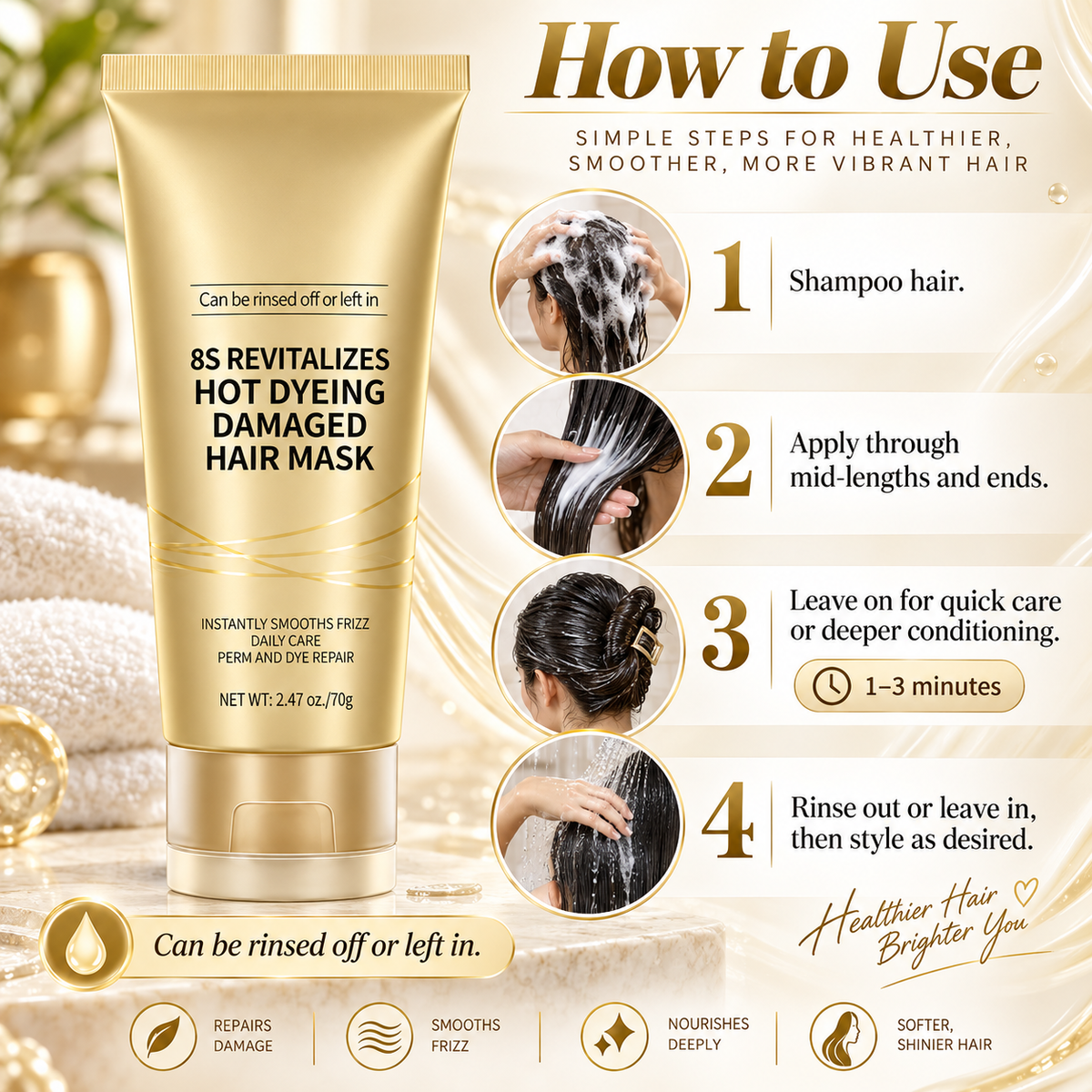 8S Revitalizes Hot Dyeing Damaged Hair Mask