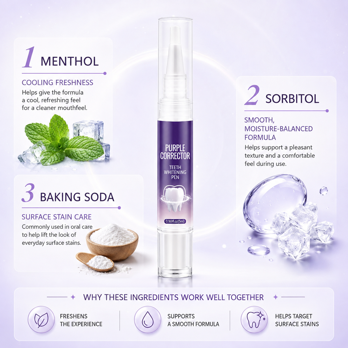 Purple Teeth Whitening Pen