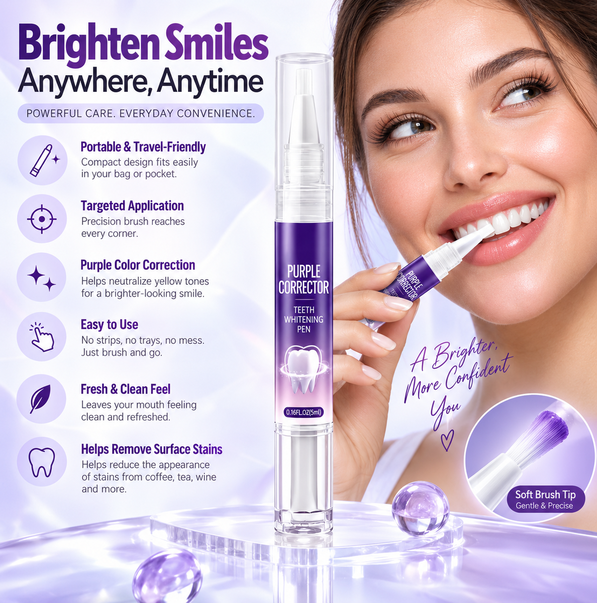 Purple Teeth Whitening Pen