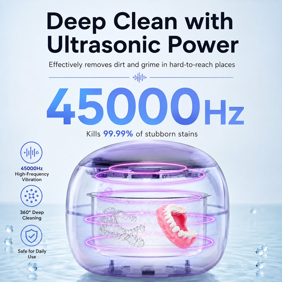 45kHz Ultrasonic Retainer Cleaner
