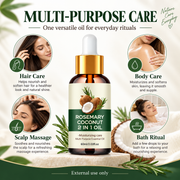 Rosemary Oil for Hair with Coconut Oil for Dry Scalp