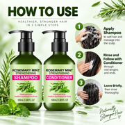 Rosemary Shampoo and Conditioner Set with Mint & Biotin