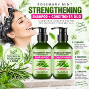 Rosemary Shampoo and Conditioner Set with Mint & Biotin