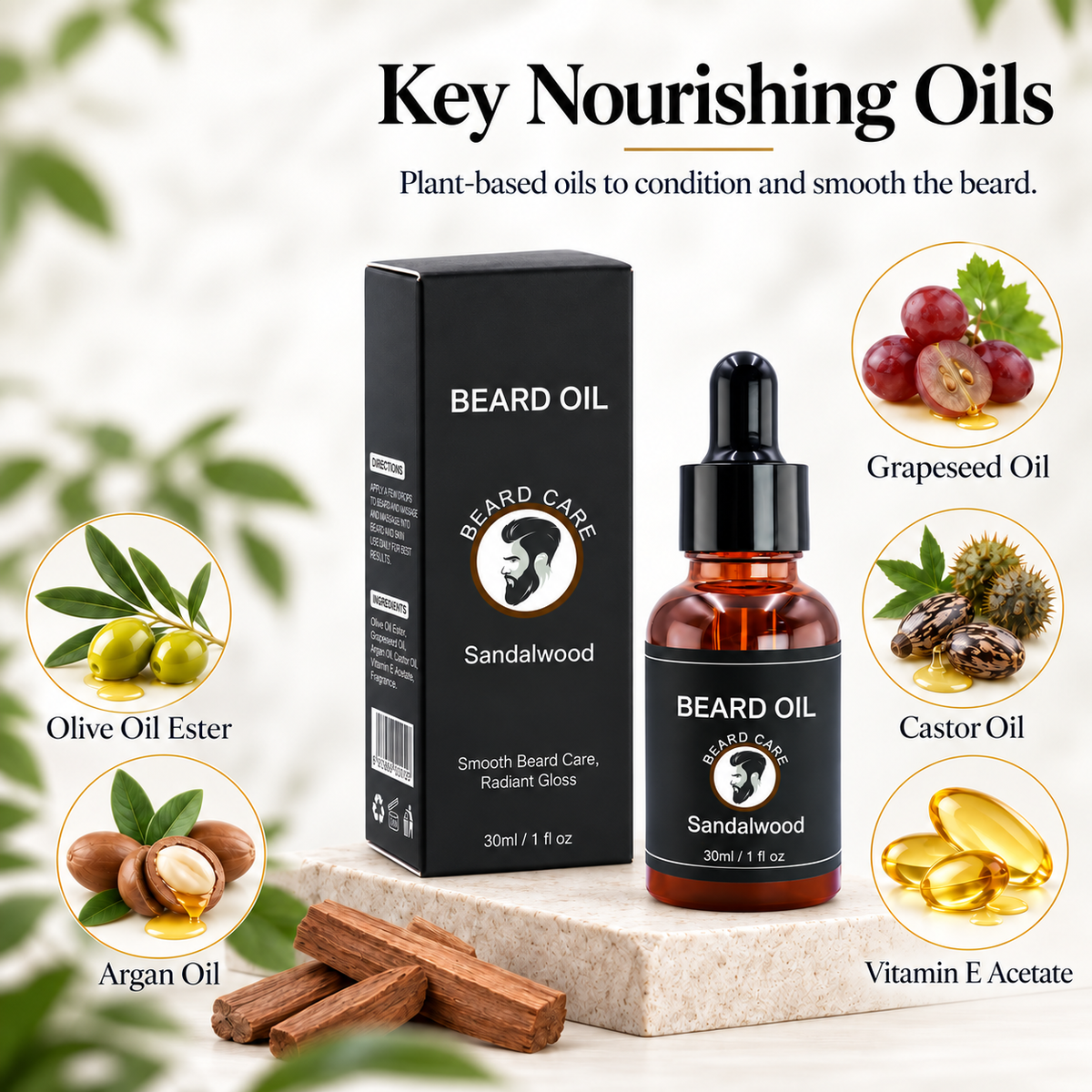 Sandalwood Beard Oil for Men