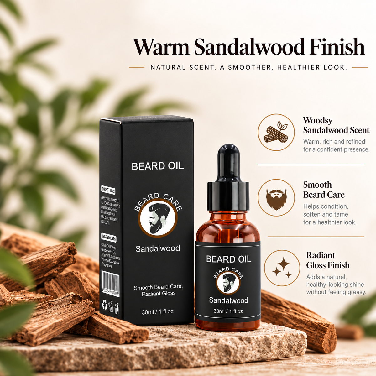 Sandalwood Beard Oil for Men