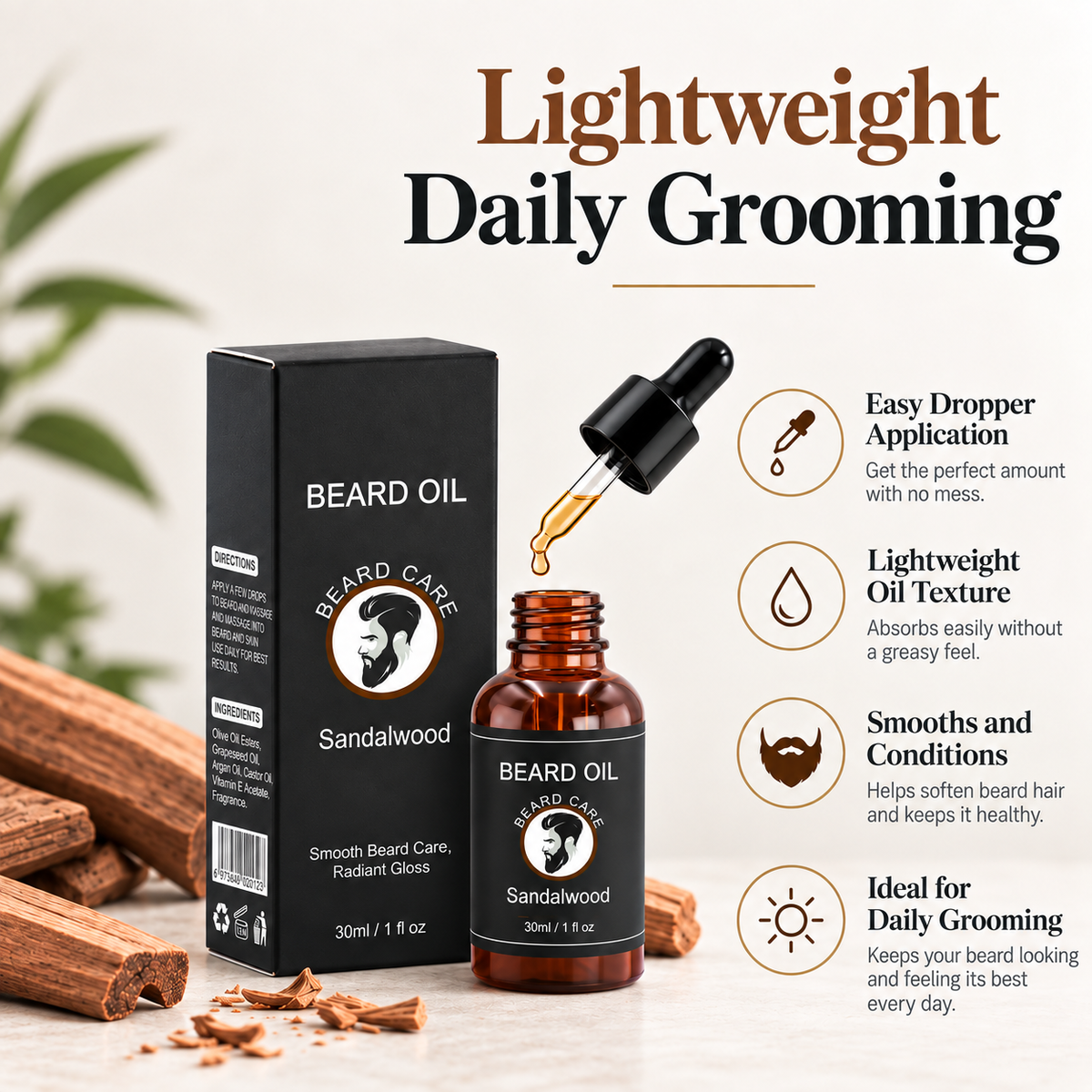 Sandalwood Beard Oil for Men