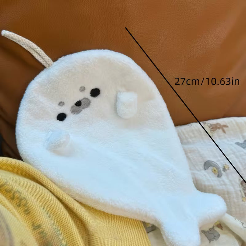 Cute Seal Hanging Hand Towel for Bathroom