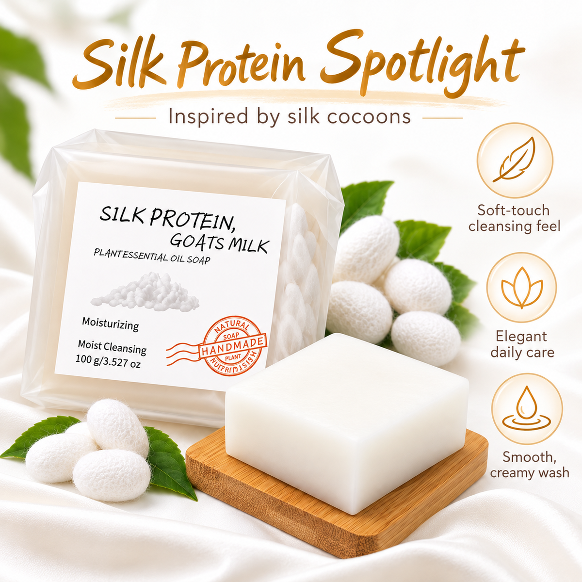 Goat Milk Soap Bar with Silk Protein