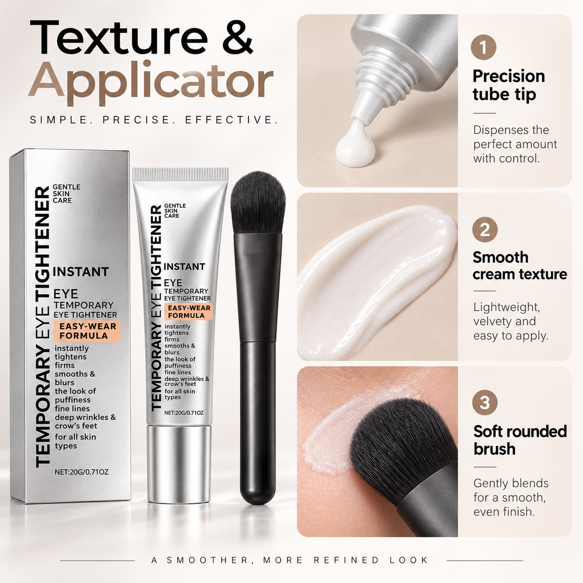 Temporary Eye Tightener for Bags, Puffiness & Fine Lines