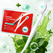 5-in-1 Disposable Travel Toothbrushes with Mint Beads